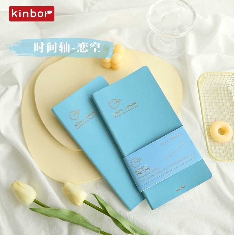 Kinbor Weekly Planner Notebook Agenda Schedule Daily รายเดือนสมุดบันทึกแบบพกพาบันทึกไดอารี่ Planner 