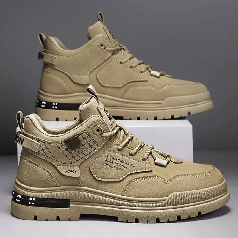 Sneaks.Market SM300 รองเท้าสีดําผู้ชายรองเท้าทํางานผู้ชาย