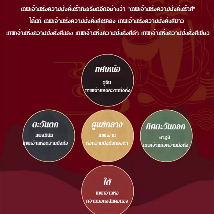 🌟จัดส่งรวดเร็ว🌟สร้อยข้อมือเทพเจ้าแห่งความมั่งคั่งห้าทิศ ชาดโชคดี เสริมความร่ำรวย/สร้อยข้อมือโชคลาภ Cinnabar สร้อยข้อมือสำหรับผู้ชายและผู้หญิง (8มม-10มม) - รูปที่ 5