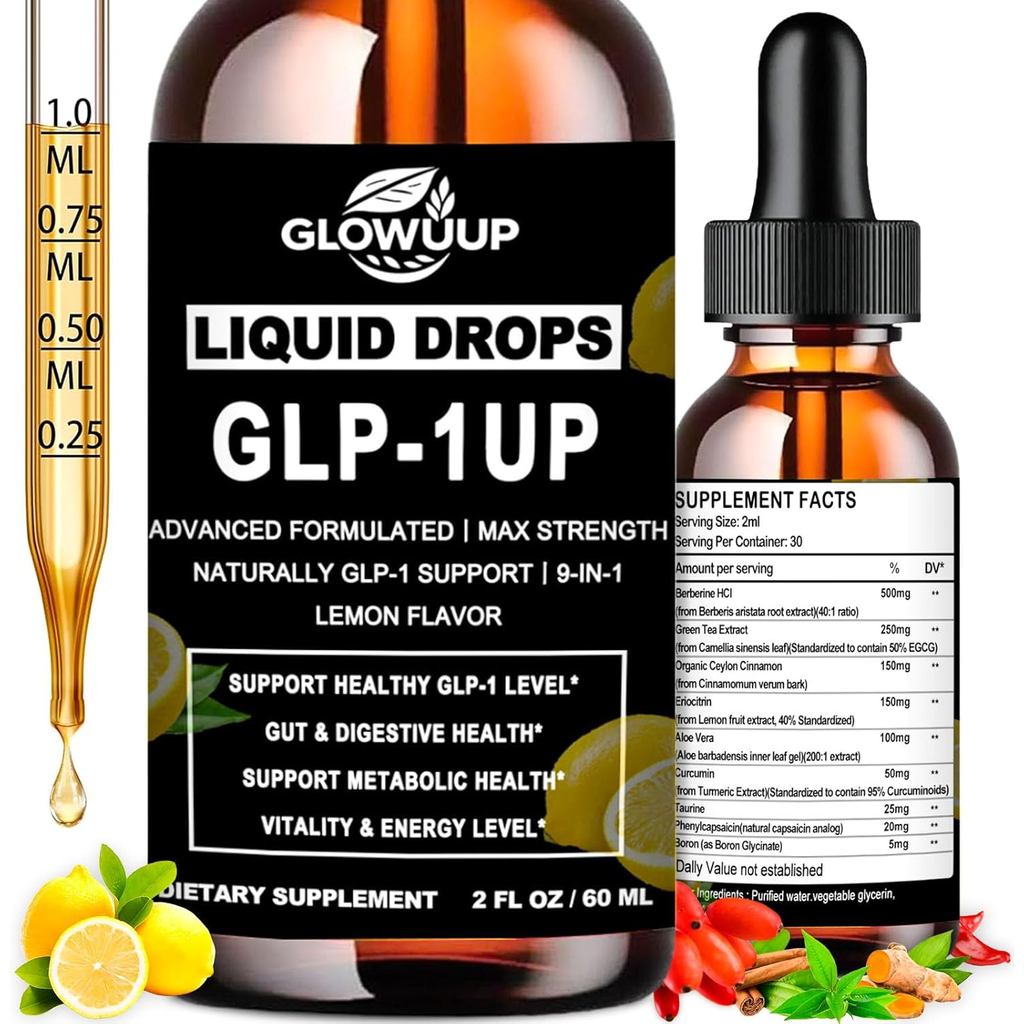 GLP-1 อาหารเสริมสําหรับผู้หญิงและผู้ชาย 9-in-1 Naturally GLP-1 Support w. Berberine HCI Cyelon Cinna