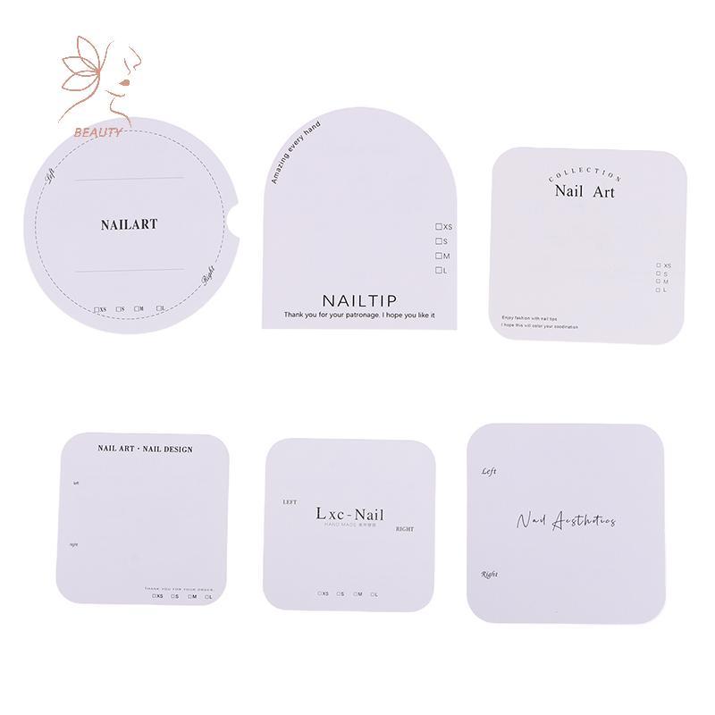 [maybeauty] 20 ชิ้นเล็บแสดงกระดาษแข็งสไตล์เรียบง่ายเล็บปลอมการ์ดสําหรับกดบนเล็บถ่ายภาพอุปกรณ์ประกอบฉากร้านทําเล็บ {TH}