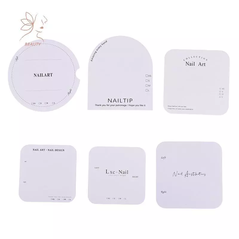 [maybeauty] 20 ชิ้นเล็บแสดงกระดาษแข็งสไตล์เรียบง่ายปลอมการ์ดสําหรับกดบนเล็บถ่ายภาพอุปกรณ์ประกอบฉากร้านทําเล็บ {TH}