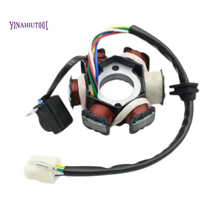 Yinahiut001รถจักรยานยนต์ Stator COIL สําหรับ 50cc 70cc 90cc 110cc 125cc ATV Quad Go Kart- 6 สาย 5 กา