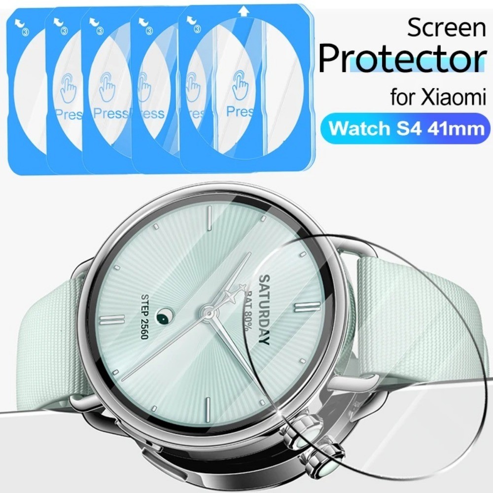ป้องกันหน้าจอสําหรับ Xiaomi นาฬิกา S4 41 มม./S4 47 มม./S3 Smartwatch 9H ความแข็งกระจกนิรภัยฟิล์มอัตโนมัติชุดจัดตําแหน่ง