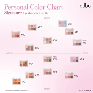 [📦 ส่งด่วน - ราคาถูก ] odbo โอดีบีโอ ซิกเนเจอร์ อายแชโดว์ พาเลท รหัสOD276