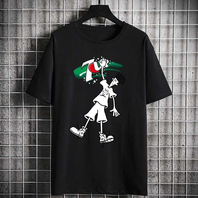 จัดส่ง 24 ชั่วโมง  เทศกาลดนตรีสาดน้ำ{Ready Stock S-3XL} Pepsi 7Up Vintage Fido Dido Logo Summer Shor