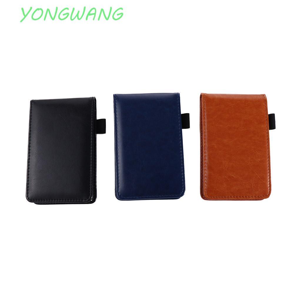 YONGWANG Mini Notepad อุปกรณ์การเรียนสํานักงานแผ่นบันทึกปกหนังไดอารี่ขนาดเล็ก A7 โน้ตบุ๊ค