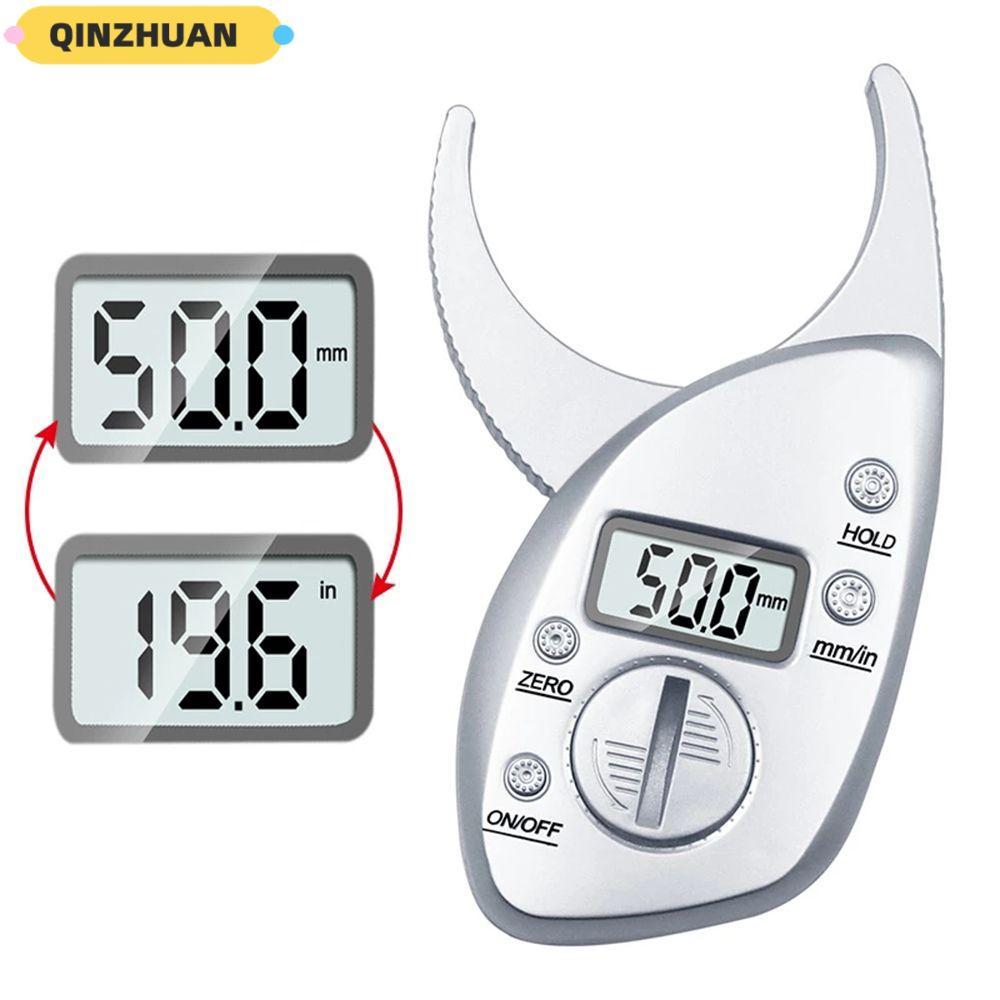 QINZHUAN Body Fat Caliper ความหนา Caliper Monitors วัดไขมันอิเล็กทรอนิกส์พับเครื่องวิเคราะห์การวัด S