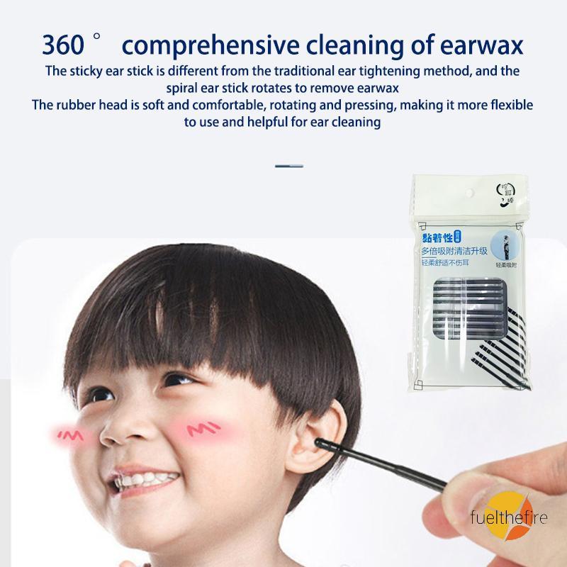 Fuelthefire] 20pcs Ear Wax Cleaner แบบใช้แล้วทิ้งพร้อมคุณสมบัติเหนียว Ear Pick Ear Cleaner ช้อนหู Ea