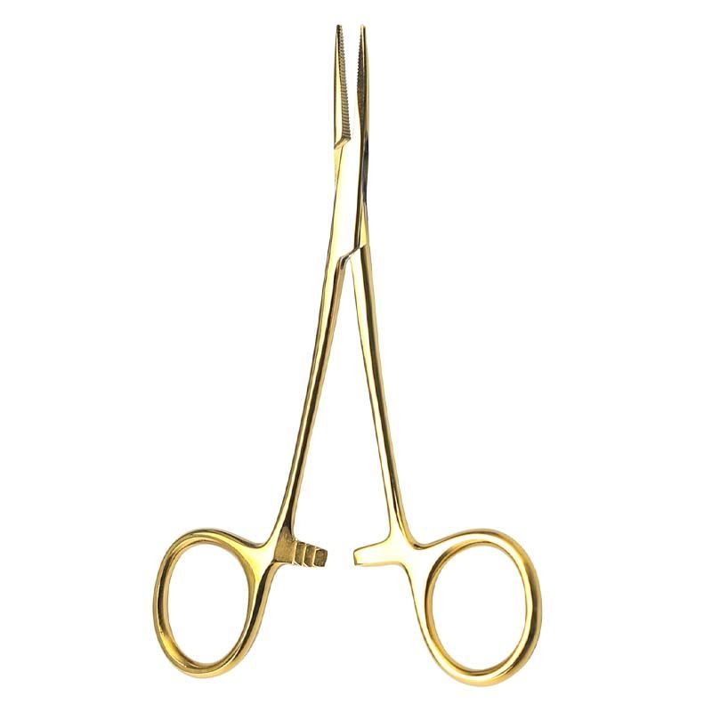 สัตว์เลี้ยงทางการแพทย์สแตนเลส Hemostatic Forceps ข้อศอกตรงแมวสุนัข Placking Forceps สีสันหู Placking