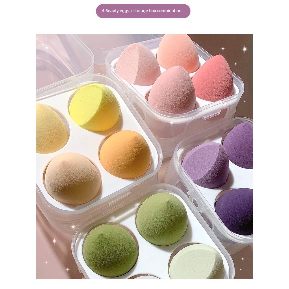 พัฟแต่งหน้า พัฟ NAK NAK 4 ชิ้น Super Soft ไม่มีแป้งความงามไข่