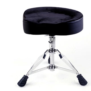 Drum chair นั่งสบาย เบาะทรงสามเหลี่ยมอานม้า เก้าอี้กลอง อานม้า เบาะใหญ่ เก้าอี้ รุ่นเก้าอี้กลองขาโลหะชุปโครเมียม