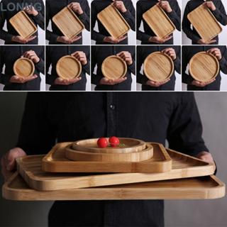 LONNG 1ชิ้นจานอาหารค่ํา,บ้านครัวสแควร์ถาดไม้ไผ่,ทนทานของใช้ใ…