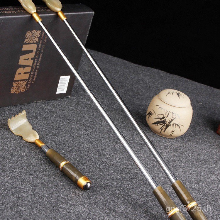 ไม่ขอความช่วยเหลือ Back Scratch Rake ทั้ง Body Itch Natural Scratcher Old Man Le Retractable Back Sc