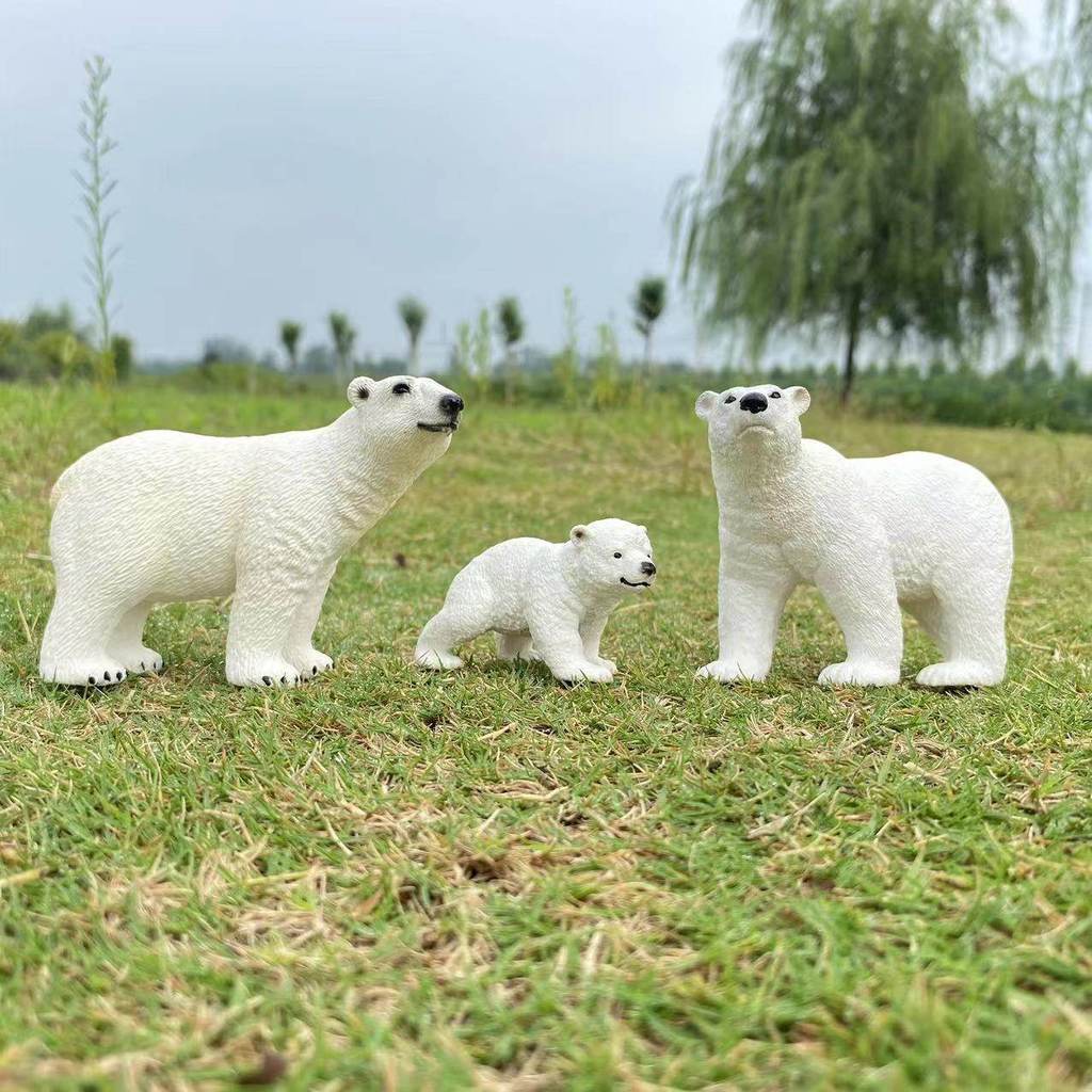 German Sile Wild Animal Model Polar Bear Polar Bear Family Polar Animal Cub Toy