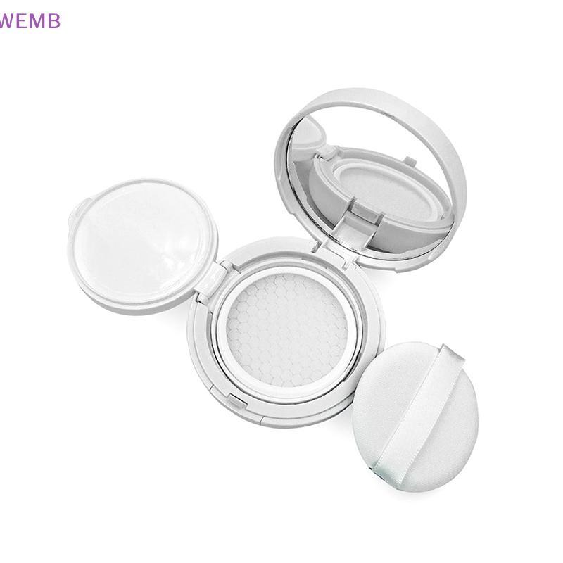 WEMB 15g/0.5oz Empty Air Cushion Puff Box แบบพกพาเครื่องสําอางแต่งหน้าคอนเทนเนอร์ฟองน้ํากระจกสําหรับบีบีครีมรองพื้นใหม่