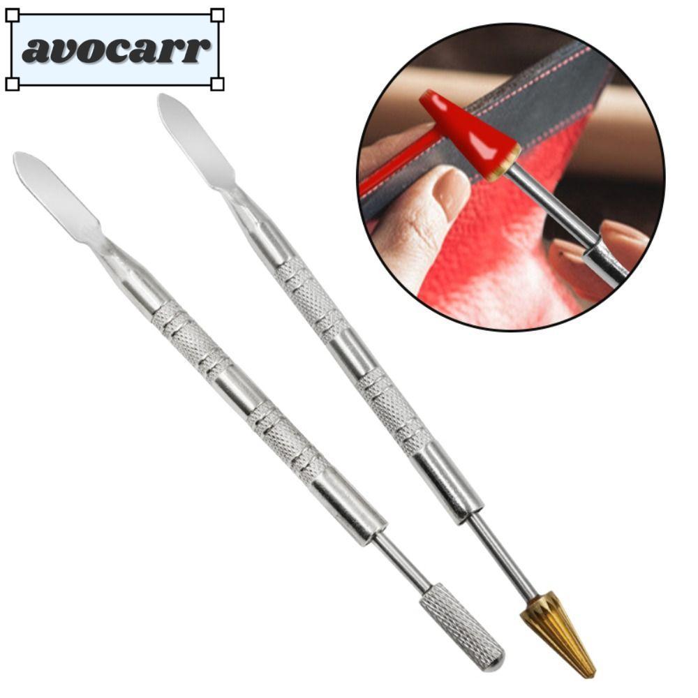 ปากกาย้อมกาว AVOCAR, ปากกาน้ํามันขอบหนัง DIY สองหัว, หนังแท่งลูกกลิ้งสีสแตนเลสทนทาน
