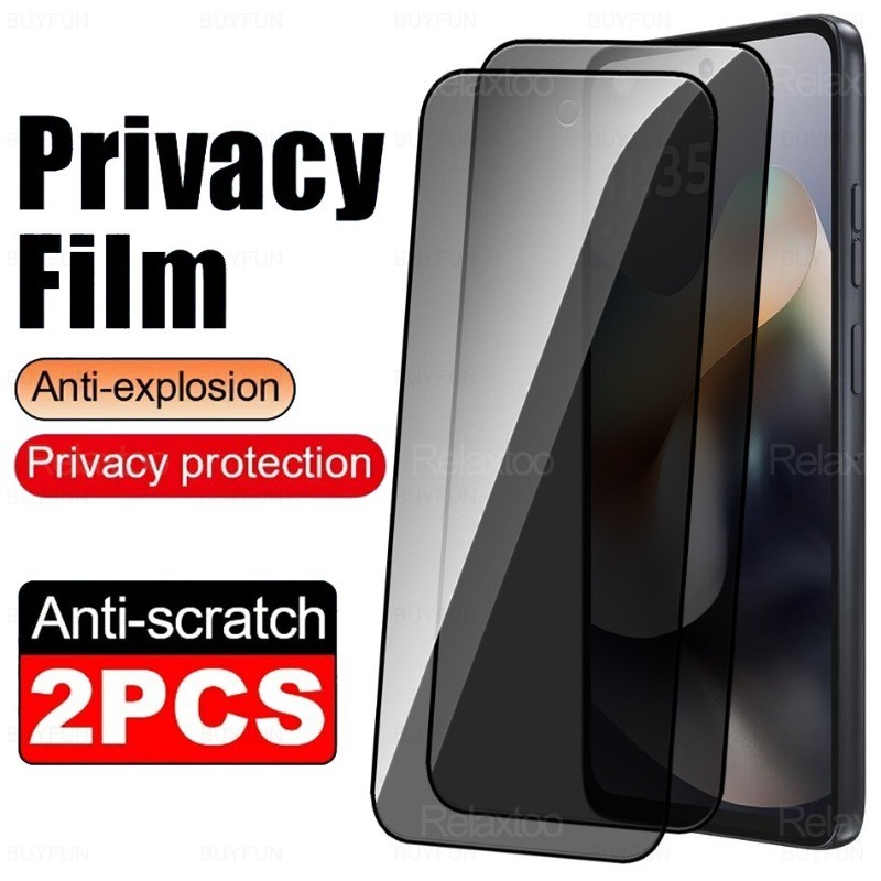 1-2 ชิ้นฟิล์มกระจกนิรภัยสําหรับ Motorola Moto E7i E7 E6s E6i E6 E Power Plus 2020 Anti Spy ความเป็นส