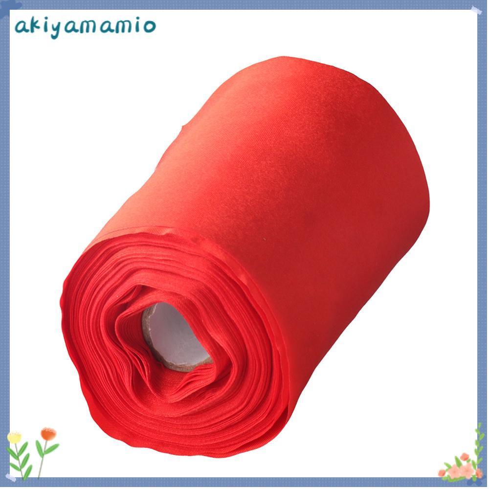 AKIYAMIO Red Ribbon Wide Red Ribbon Pads ผ้าซาตินขนาดใหญ่