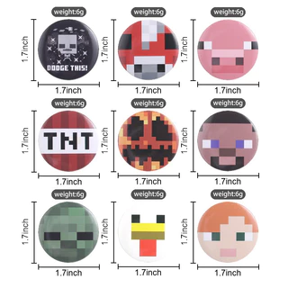 100 รูปแบบอะนิเมะตัวอักษร Tinplate Pin Cat Cool Designs Badge Vintage Rock Art เข็มกลัดอินเทรนด์ชุดอุปกรณ์เสริม