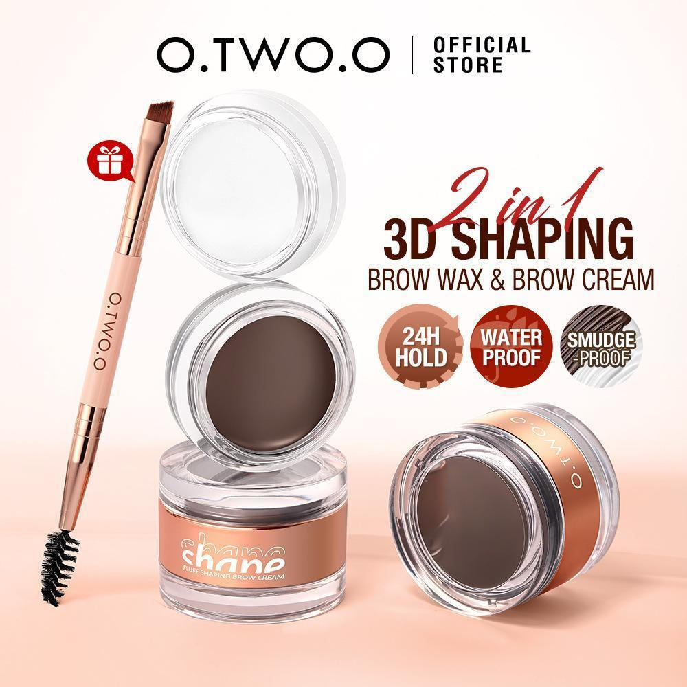 ขายร้อน O.TWO.O Volumizing จัดแต่งทรงผม Eyebrow Wax Dyeing Eyebrow Cream Natural Shaping แต่งหน้าถือ