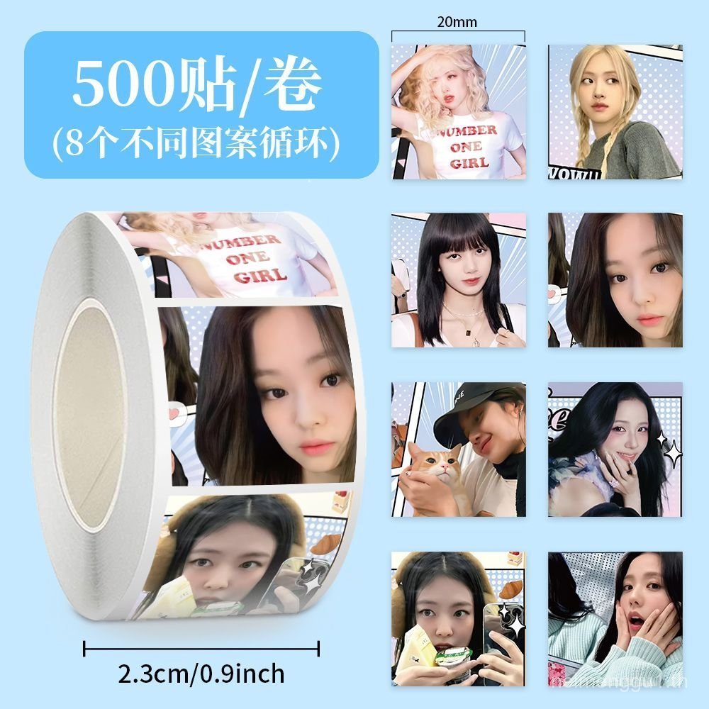 1,000 สติ๊กเกอร์ Girl Group c Roll Stickers High-value Jenny Park Chae Young Merchanted Handbook Sti