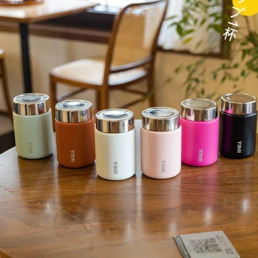 19VJKEPSHOP แก้วกาแฟ, แก้วเก็บความร้อนขนาดเล็กสแตนเลสป้องกันการรั่ว, ขวดน้ําหุ้มฉนวนขนาด 230 มล. น้ําหนักเบา