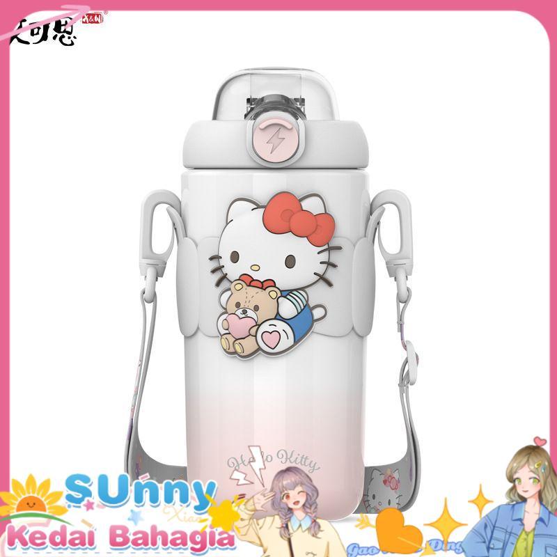 ข้อเสนอพิเศษสุดประหยัด⭐⭐Sanrio Colourful Thermos Cup Hello Kitty Kuromi Melody Pacha Dog Childrens Straw Cup 500mL