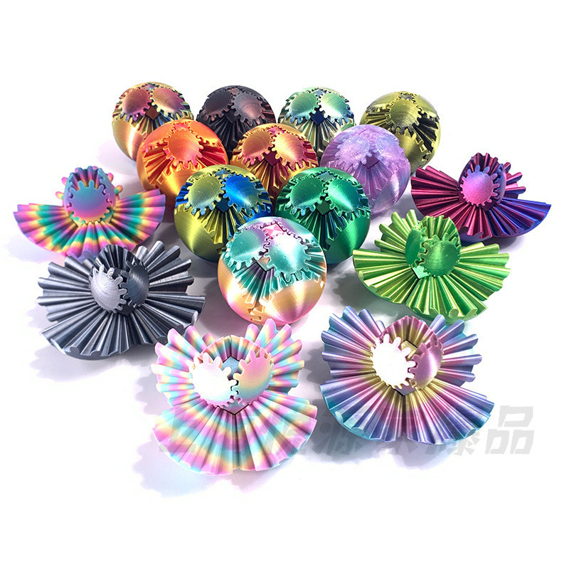 Creative สีสันเกียร์ Spin Ball 3d การพิมพ์ของเล่น Gear Ball Spin Ball การศึกษารุ่นของเล่น 7GJY