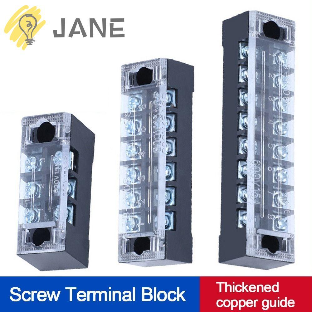 JANE Terminal Block, Dual Row พร้อมสกรู Strip Block Terminal, เทอร์มินัลบล็อกไฟฟ้าบอร์ดสายไฟคงที่ไฟฟ