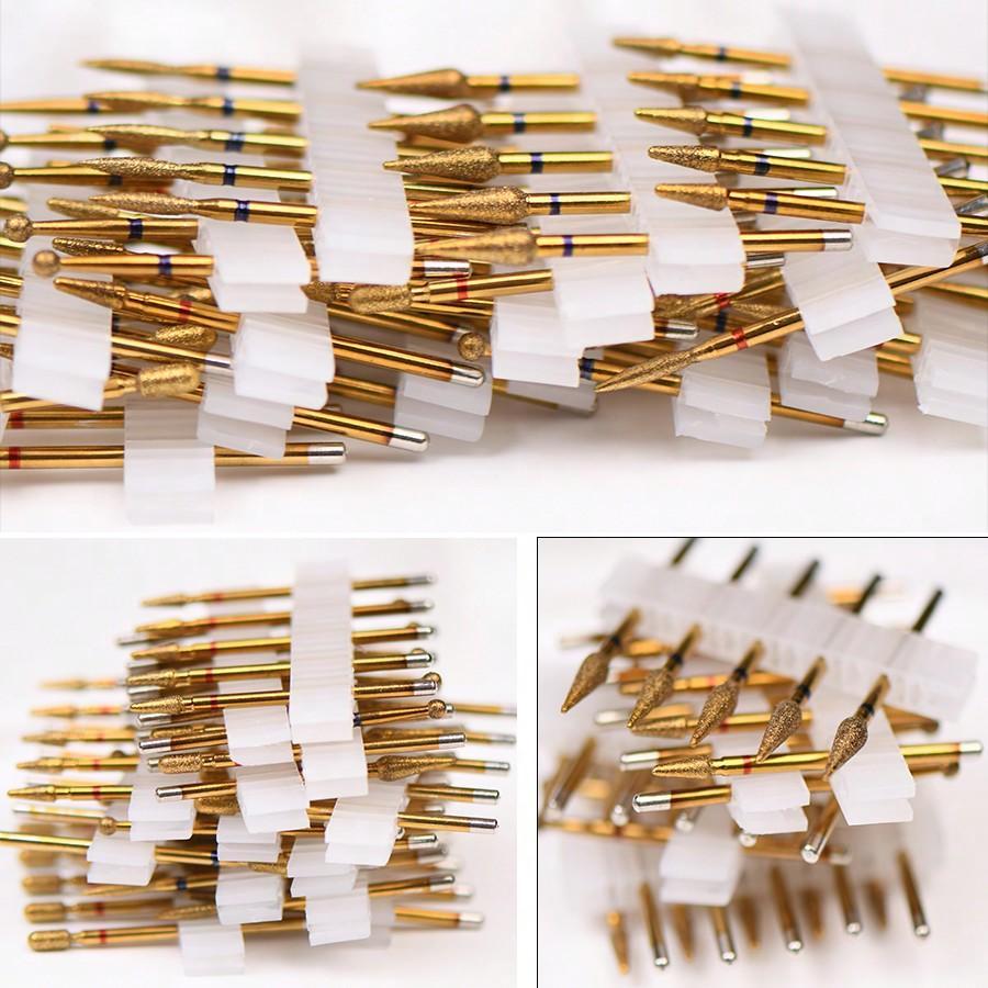 5 ชิ้นเพชรเล็บเจาะบิตชุดสําหรับอะคริลิคและเจล - เครื่องมือทําเล็บมือที่ไม่ก่อให้เกิดภูมิแพ้, Electri