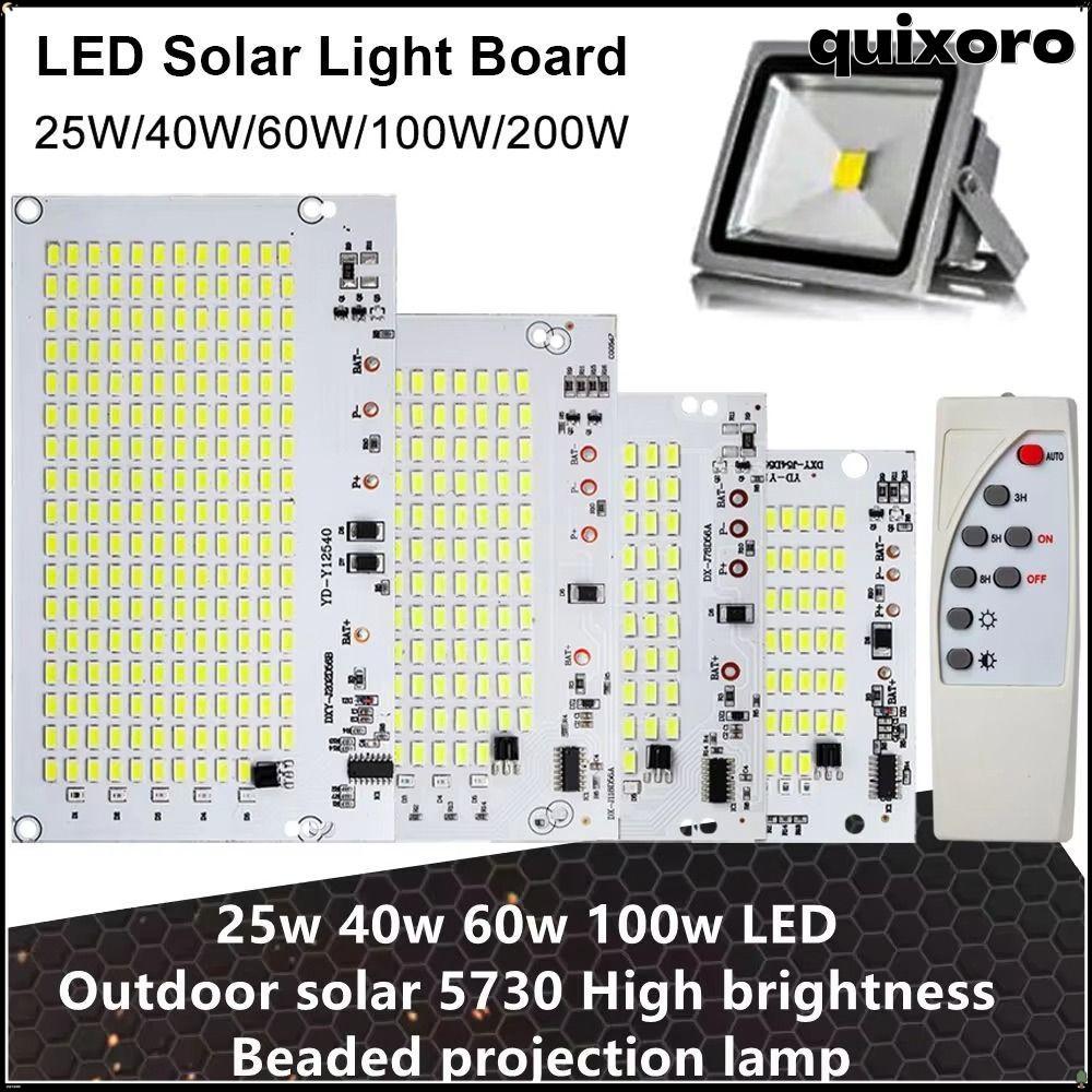 QUIXORO 1 ชิ้นไฟ LED, SMD5730 25/40/60/100/250 วัตต์แหล่งกําเนิดแสงแผง, พร้อมรีโมทคอนโทรลแสงสีขาวความสว่างสูงรีโมทคอนโทรล Floodlight