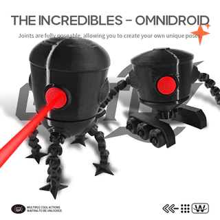 [หุ่นยนต์รอบด้าน] The Incredibles Animation Peripheral Articulated All-Round Robot Figure Toy
