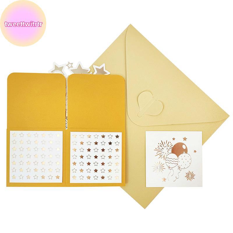 TRWITR การ์ดครบรอบ 50 ปี, 3D Gold Happy Anniversary Pop Up Card พร้อมซองจดหมายสําหรับสามีภรรยาคู่ผู้