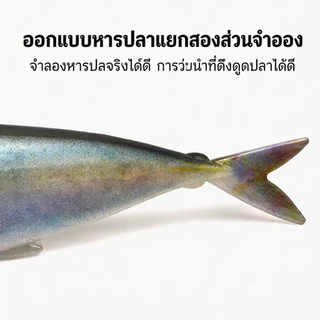 เหยื่อปลอม Soft Jerkbait 5.7 นิ้ว 33.3 กรัม ทนทาน ล่อปลากินไว ชุดพร้อมใช้ ราคาประหยัด พร้อมส่งจากไทย