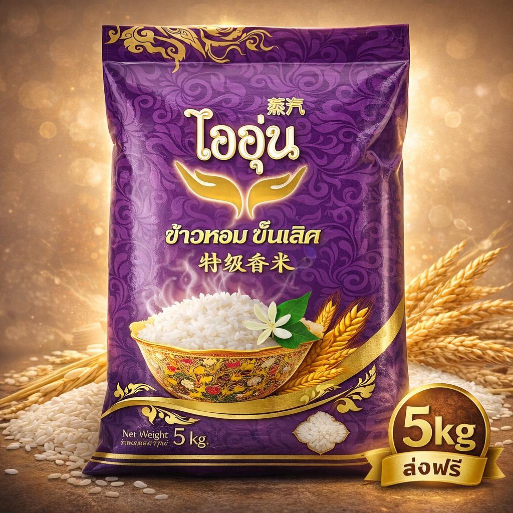 [เปิดร้านใหม่] ข้าวไออุ่น ข้าวส่งออก หอมนุ่ม หุงขึ้นหม้อ 5KG