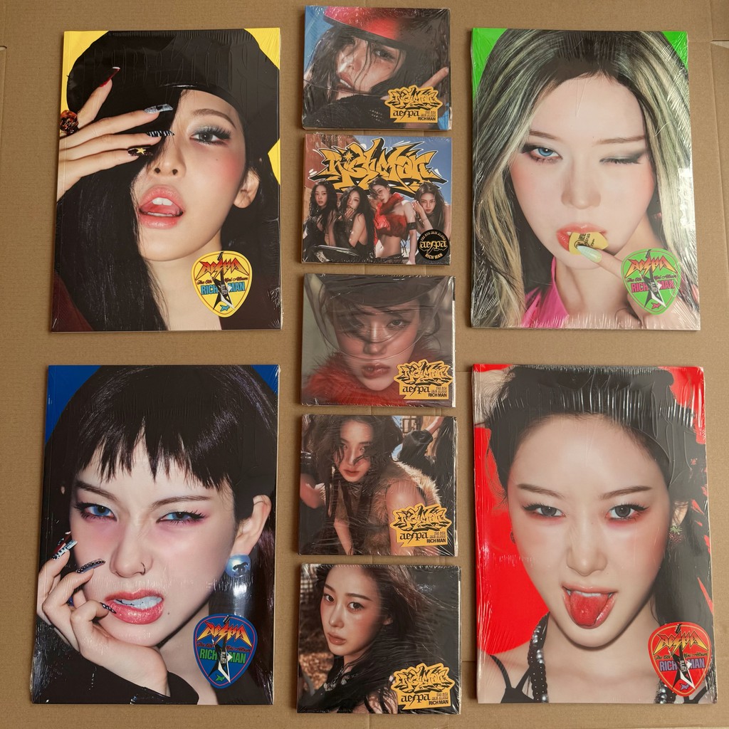 Aespalbum คลังสินค้าพร้อมจัดส่งฟรี aespa Mini Album 6 < Rich Man > Return mini6 อัลบั้มใหม่พร้อมการ์ดโบนัส