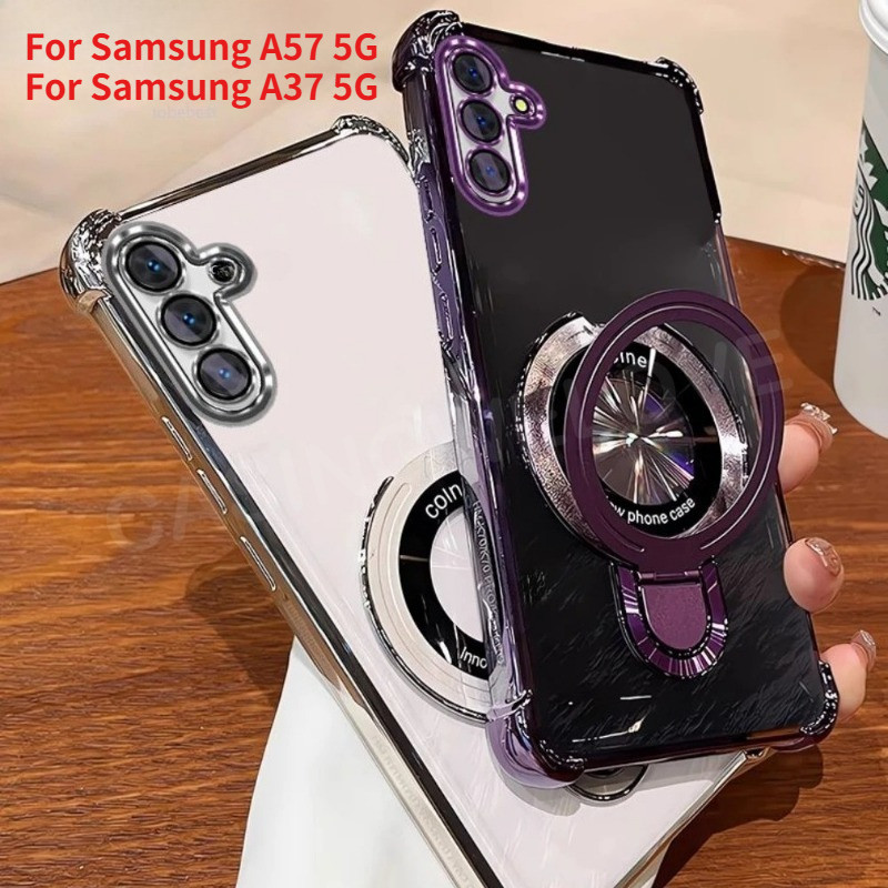 เคสโทรศัพท์สําหรับ Samsung Galaxy A57 A37 A17 A37 A27 A36 A26 A16 A56 LTE 4G 5G 2026 CD Bracket เคสโทรศัพท์ซิลิโคนสี่มุมถุงลมนิรภัยกันกระแทกปลอกโทรศัพท์ฝาหลัง