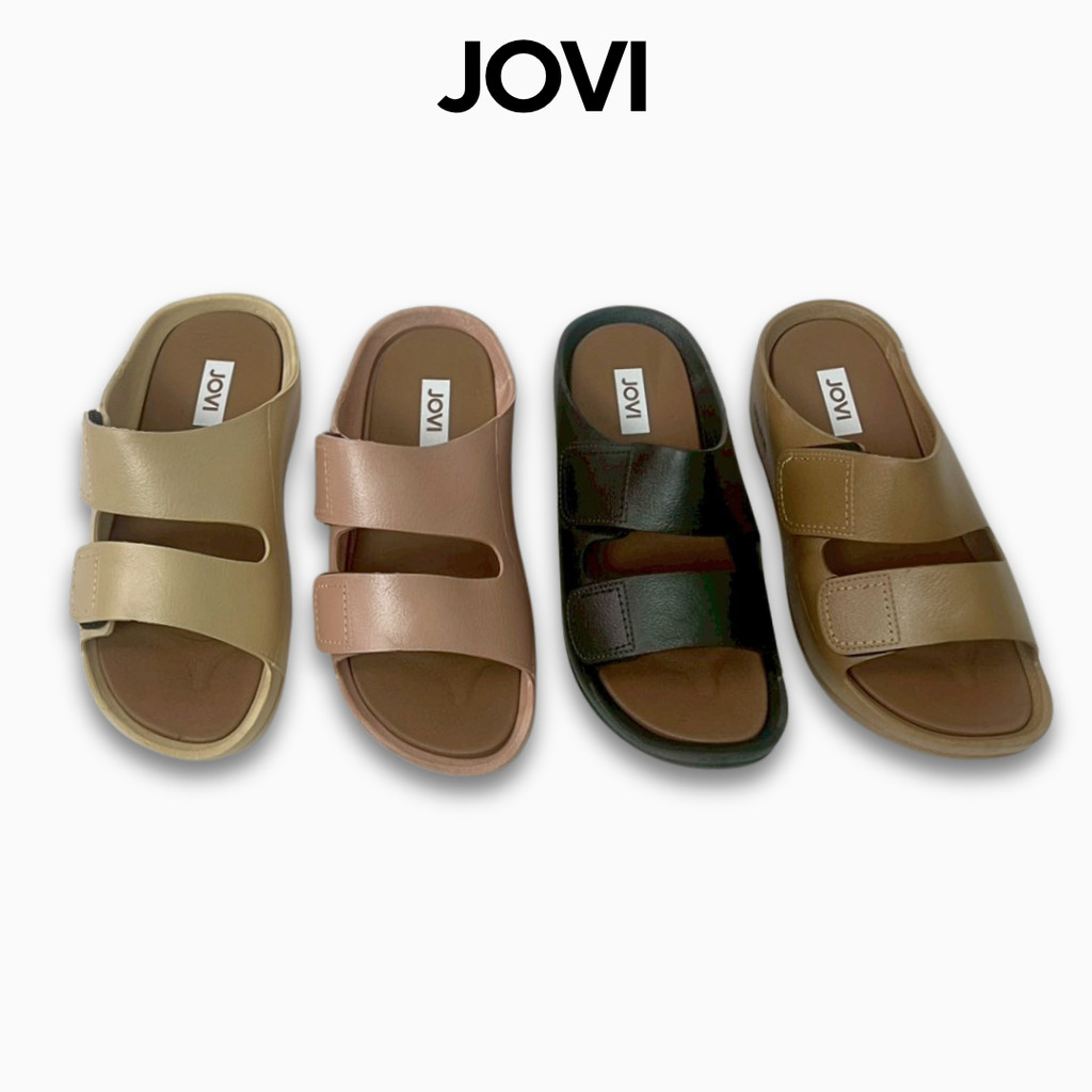 [ABCD Shop] รองเท้าผู้หญิง JOVI แท้ พร้อมส่งจาก กทม เก็บทรง เปิดหน้าเท้า งานแฟชั่นใส่สบาย สายคาดปรับได้ หนานุ่ม