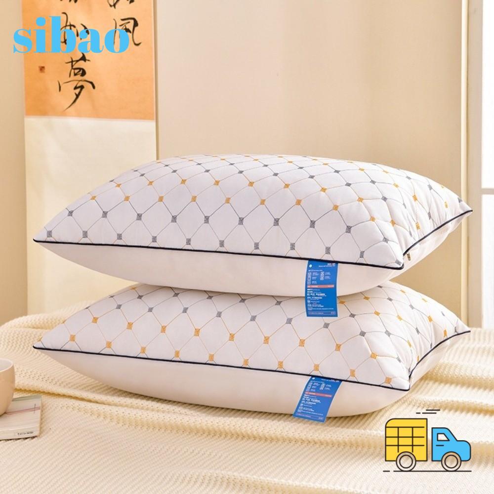 SIBAOTH หมอนป้องกันกระดูกสันหลังส่วนคอ, Sleep Aid 48x74CM, หมอนโรงแรมคุณภาพสูงเกรด Sleep Aid หมอนใช้