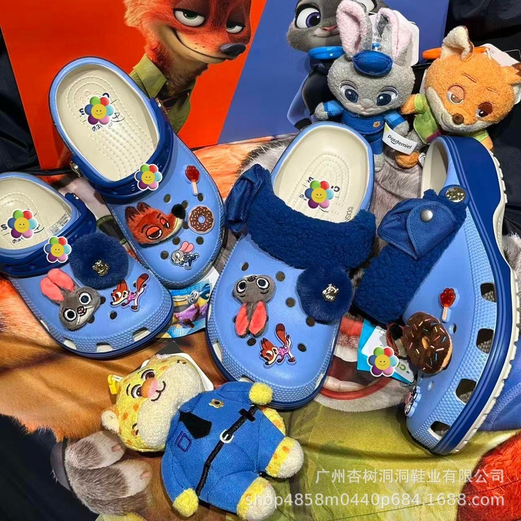 New Zootopia Kids Cartoon Perforated Shoes – Fashion Outdoor Sandals, Durable Trendy Childrens Footwear ราคา ถูกที่สุด ดีลบีเคเค แกลเลอรีภาพที่ 3
