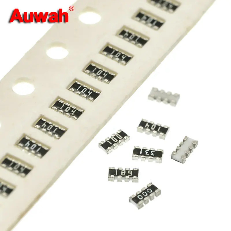 100pcs 0402x4 8P4R 4D02 5% 0804 ชิปต้านทานเครือข่ายอาร์เรย์ 0 10 100 470 โอห์ม 0R 10R 100R 470R 1K 1