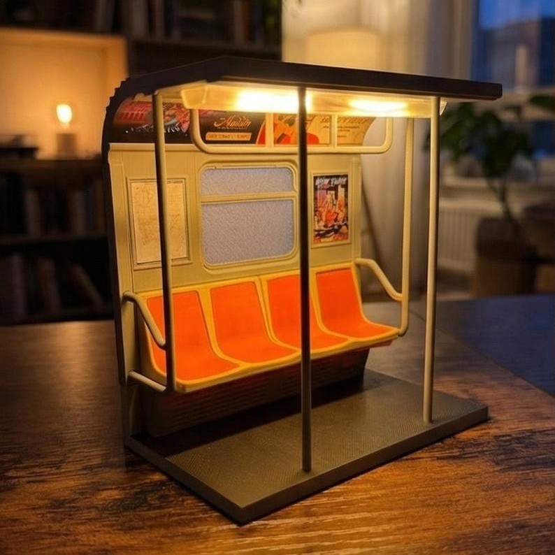1 ชิ้น NYC Subway Train Lamp – Creative Metro Train Lighting Decor, Novelty Subway Carriage Night Li