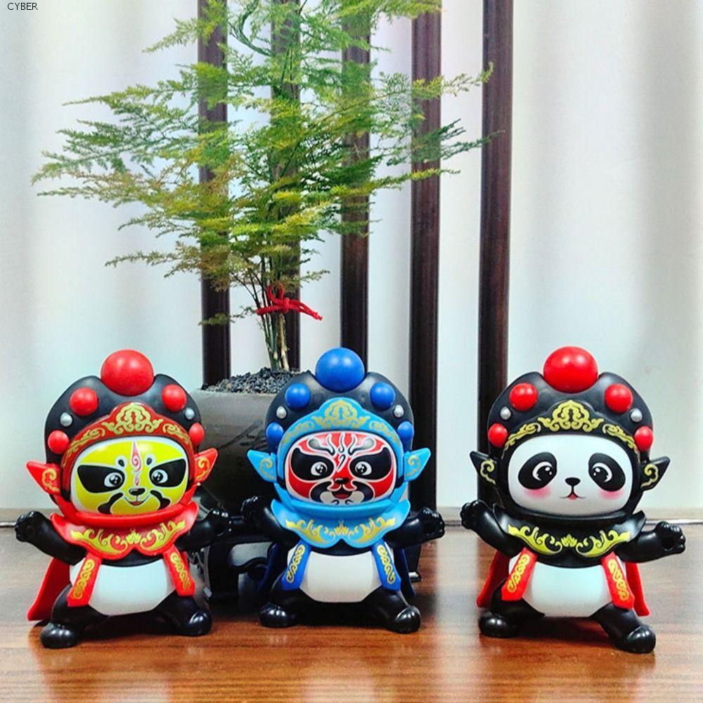 CYBER Opera ตุ๊กตาเปลี่ยนหน้า, Sichuan Opera Peking Opera Figure ตุ๊กตาของเล่นเปลี่ยนหน้าแพนด้า, วัฒ