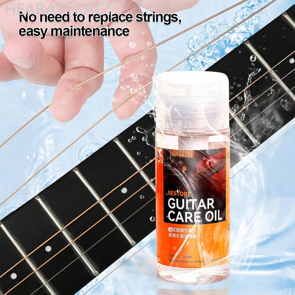 HEARATTRACT 3-in-1 Guitar Care Kit Fretboard Cleaner & Conditioner Oil Anti-Rust String Maintenance 