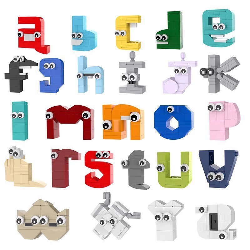 Creative Learning Alphabet Lore 26 Lowercase Letter Building Blocks - ของขวัญวันเกิดเด็ก