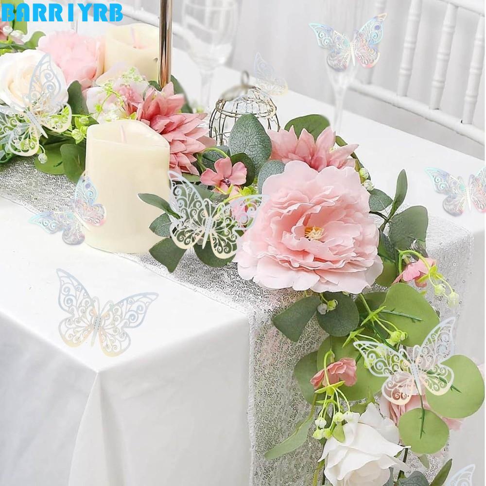 BARR1YRB ประดิษฐ์ Eucalyptus Leaf Vine, จําลองพลาสติกโรแมนติกดอกไม้ Vine, ตกแต่งทําด้วยมือที่สมจริงเ