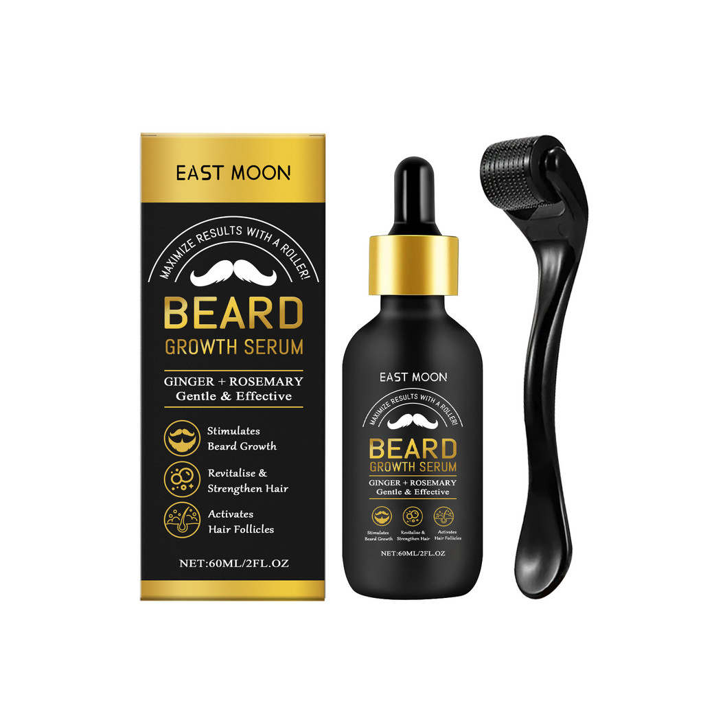 East Moon Mens Beard Care Oil Gentle Cleanser Care Moisturizing Soft Care Beard Essential Oil