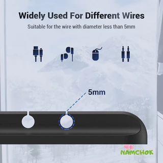 【NK】รางเก็บสายเคเบิลแบบ 1/3/5/7 ช่อง พร้อมคลิปจัดระเบียบสายเคเบิล USB อเนกประสงค์ จาก Life Tool