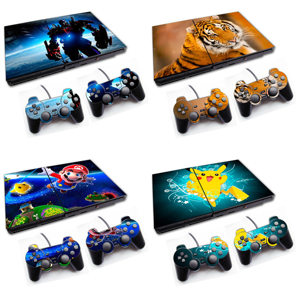 PS2 Slim 7,0000 เกมคอนโซลสติกเกอร์ร่างกาย Cool Body สติกเกอร์ฟิล์มสีสติกเกอร์ผิว0416hw